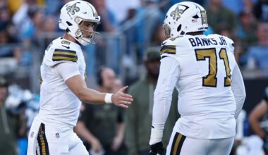 Saints head coach Kellen Moore praises Shough and Banks after self-scout bye week