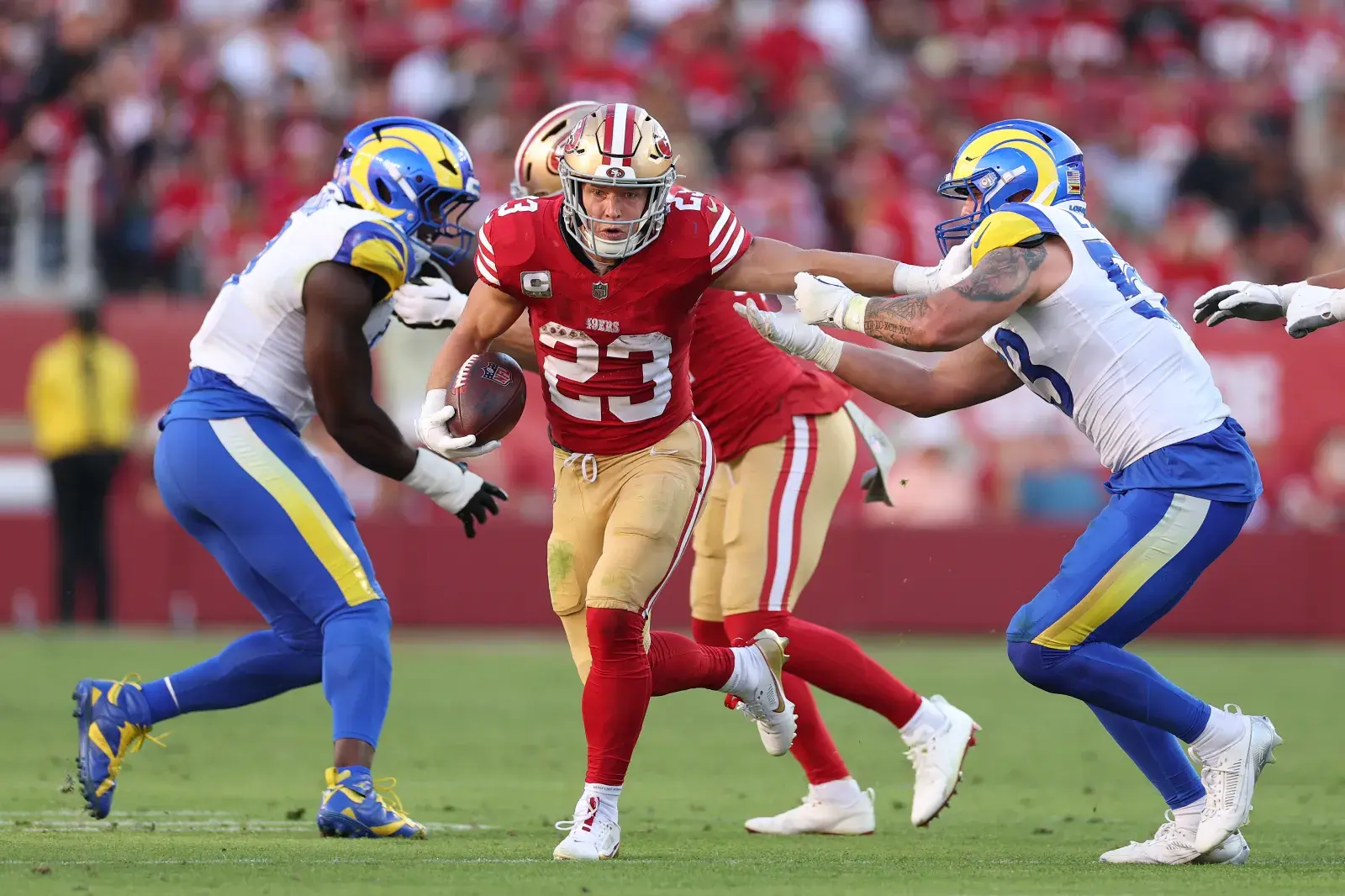 49ers running back Christian McCaffrey