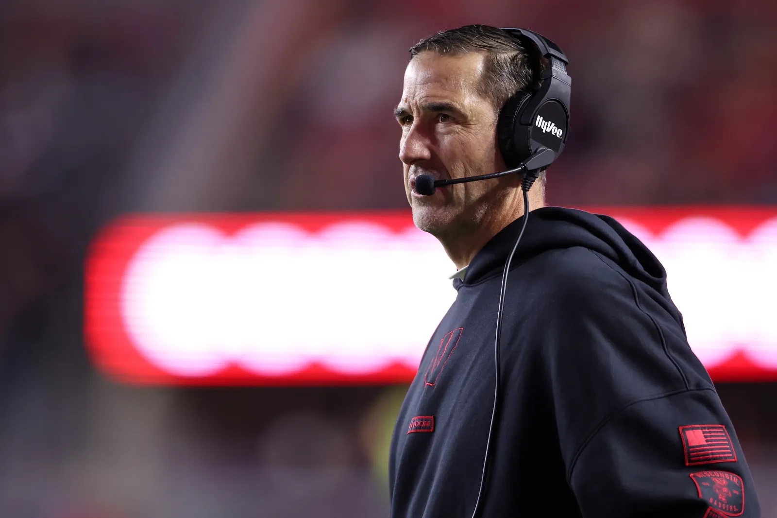 Wisconsin football head coach Luke Fickell.