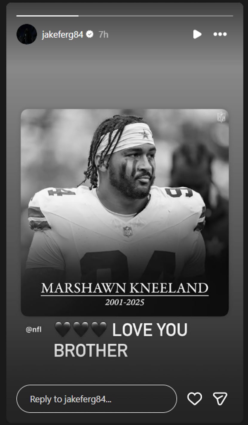 Screenshot of Jake Ferguson's Instagram story.