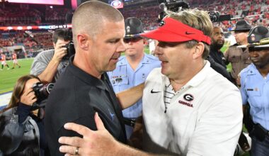 Kirby Smart explains what Billy Napier was doing at Georgia football practice on Tuesday