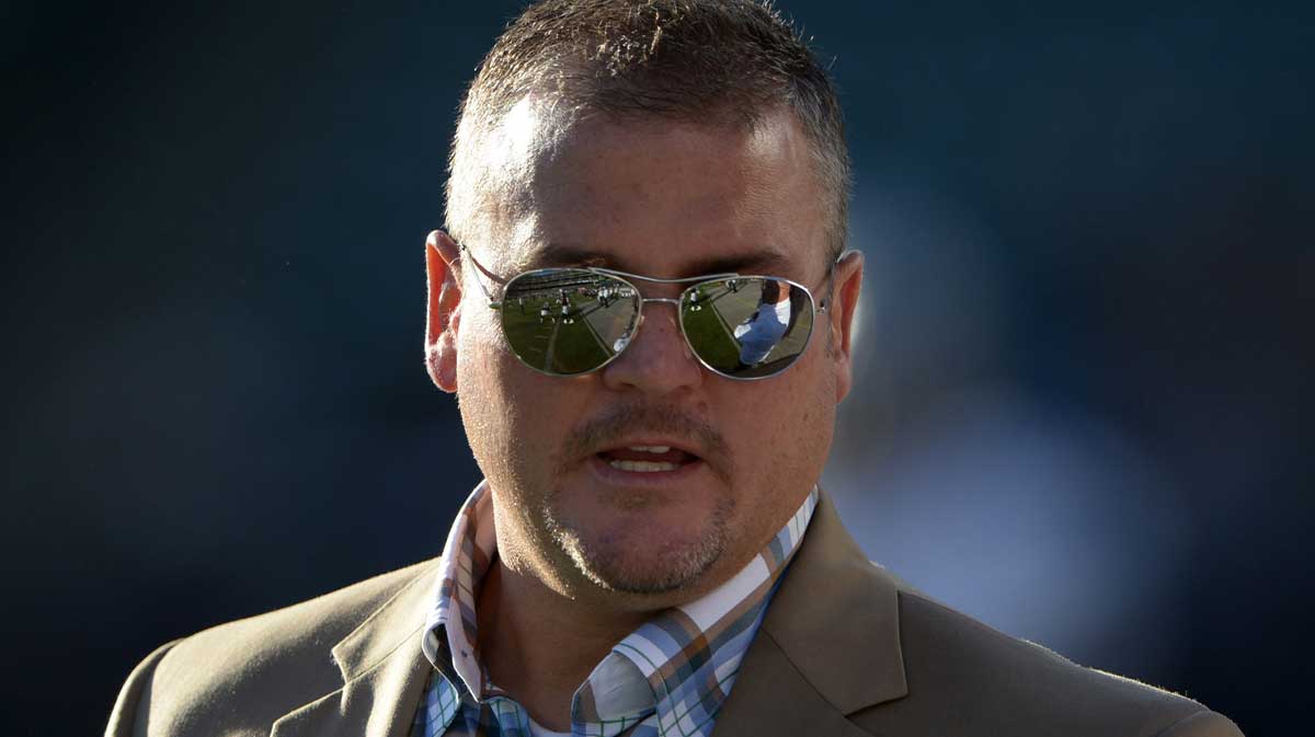 Detroit Lions senior personnel executive Brian Xanders during the game against the Oakland Raiders at O.co Coliseum.