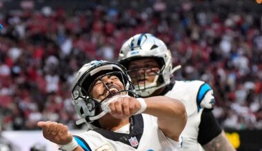 Panthers persevere past Falcons in OT, Jaguars dominate Chargers