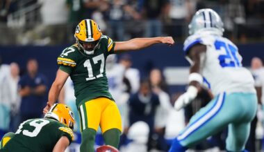 Packers kicker Brandon McManus doubtful for Giants game because of quad injury