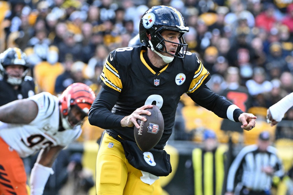 Pittsburgh Steelers quarterback Mitch Trubisky during a game against the Cincinnati Bengals.