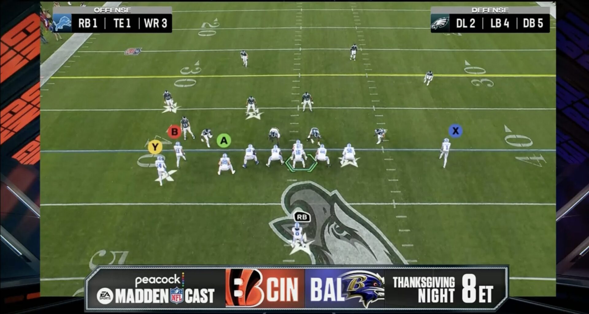 'Madden NFL Cast' returns to Peacock for Thanksgiving game