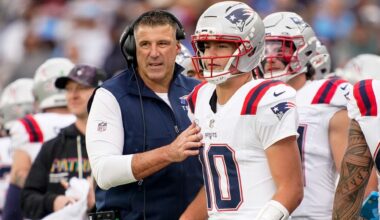 Mike Vrabel Shouts Out Drake Maye's Game-Winning Play Vs. Falcons