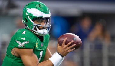 Jalen Hurts puts on Victory Sharks for Black Friday showdown