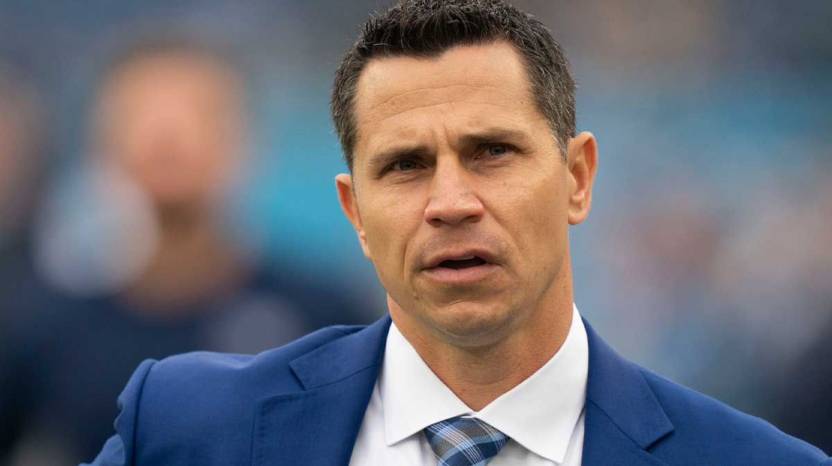 Tennessee Titans interim general manager Ryan Cowden walks the field before the game against the Jacksonville Jaguars at Nissan Stadium Sunday, Dec. 11, 2022, in Nashville, Tenn. Nfl Jacksonville Jaguars At Tennessee Titans