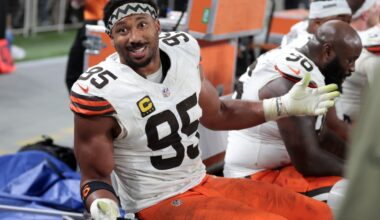 How Myles Garrett knows he’ll ‘knock down’ the NFL sack record, and the huge award Jim Schwartz thinks he deserves