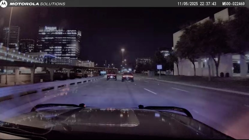 Dashcam footage released by the Texas Department of Public Safety shows a state trooper in...