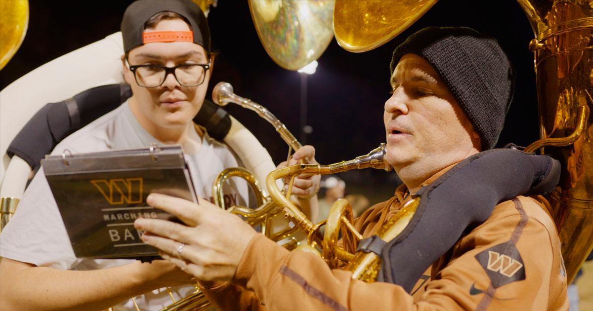 SU Marching Band Practices with Washington Commanders Marching Band - Friday November 21, 2025