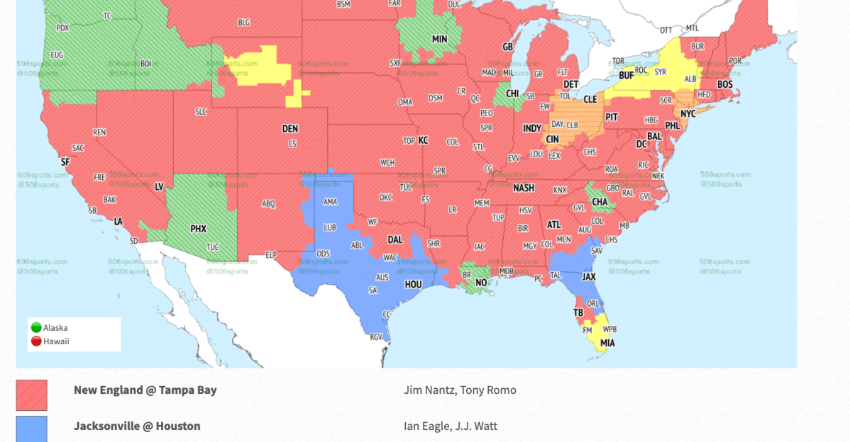 Seahawks vs. Cardinals: NFL TV Week 10 coverage map and CBS commentators