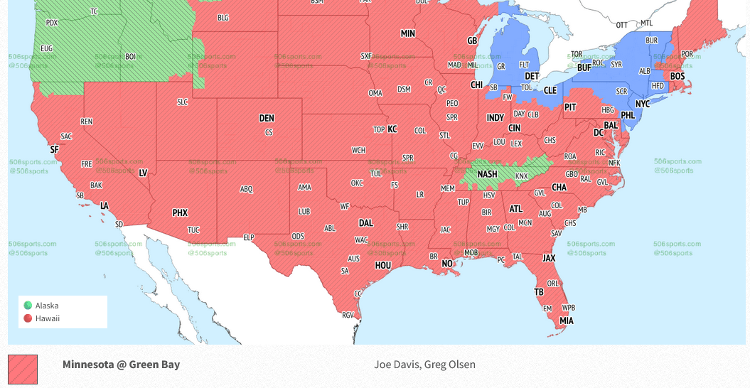Seattle Seahawks vs. Tennessee Titans NFL TV Week 12 coverage map, FOX commentators
