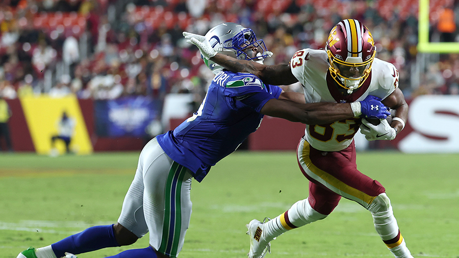 Seattle Seahawks Nick Emmanwori tackle Washington Commanders 2025...