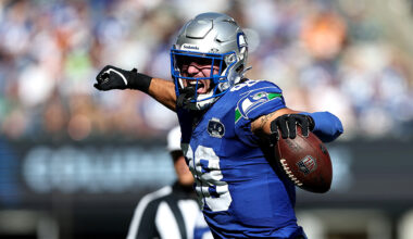 Seattle Seahawks AJ Barner...