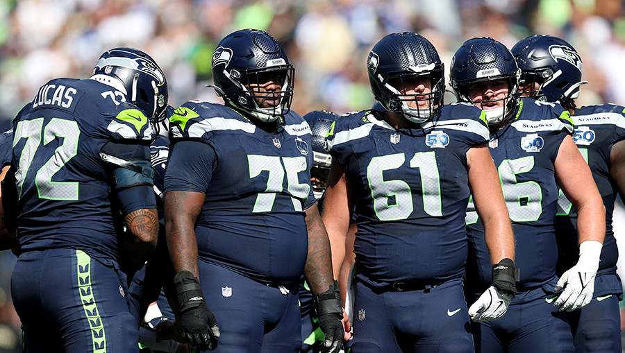 Seattle Seahawks offensive line...
