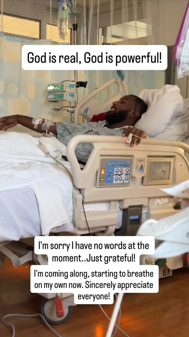 Kris Boyd recovering in hospital. (Instagram)