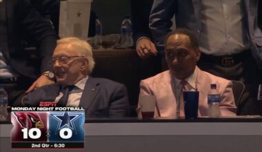 Stephen A. Smith joins Jerry Jones in Cowboys suite
