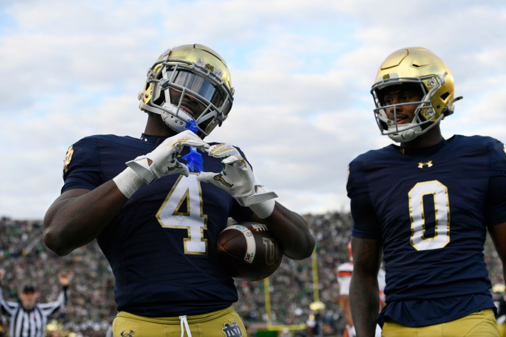 Notre Dame's Jeremiyah Love lands in first five picks