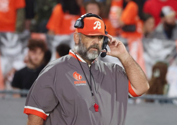 Boone head coach Andy Johnson will have the task of guiding his team against one of the most potent offenses in the state Friday night in a Class 7A Region 1 semifinal game at DeLand. (Stephen M. Dowell/Orlando Sentinel)