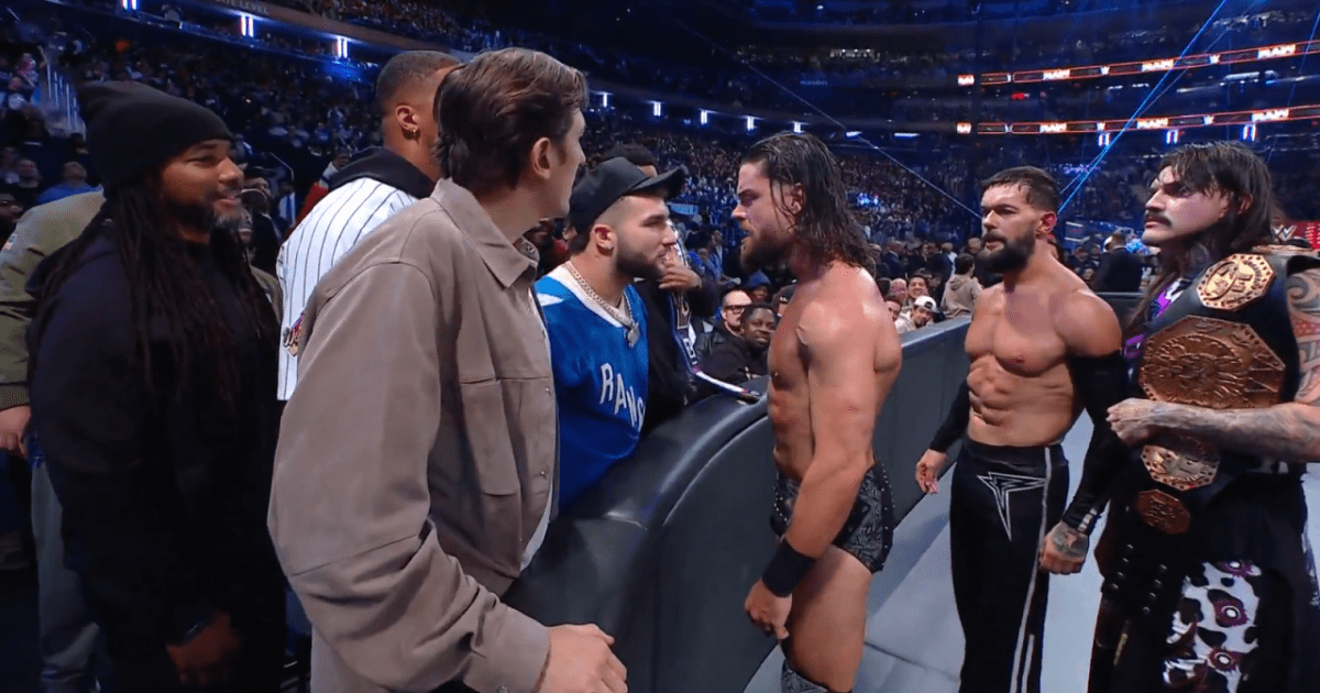 The Judgment Day Brawl With The New York Giants On WWE RAW