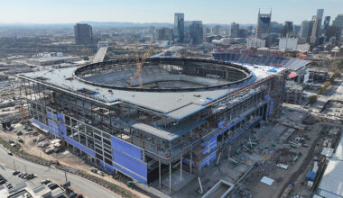 Turner team tops out Tennessee Titans new stadium