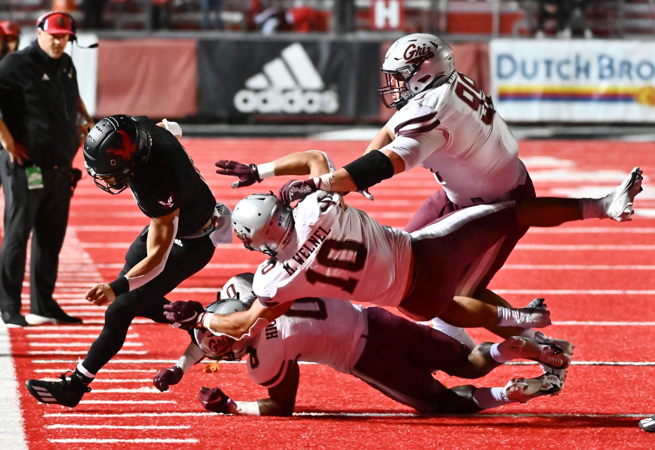 Eastern Washington plays Montana on red turf. 