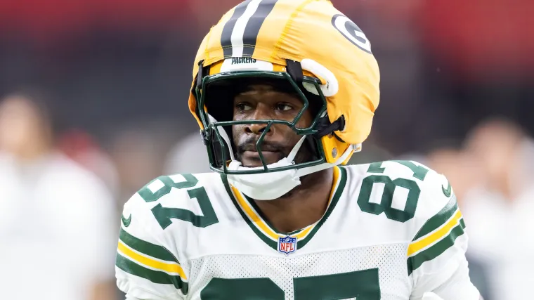 Why Romeo Doubs' helmet is bigger than everyone else's for Packers image