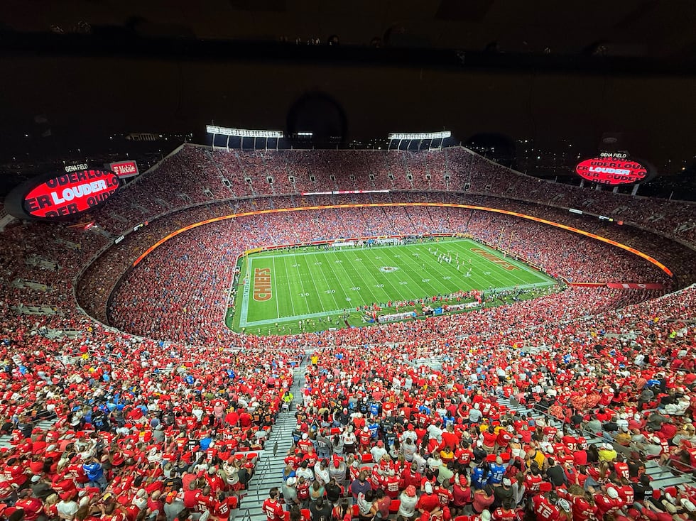 Arrowhead Stadium on Sunday, Oct. 12, 2025, as the Chiefs play the Detroit Lions.