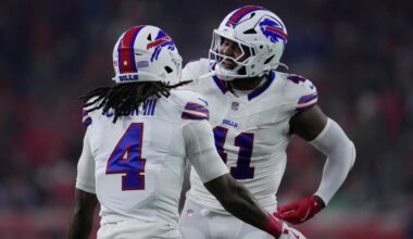 Bills player fined for helmet use following a Week 12 loss at Houston