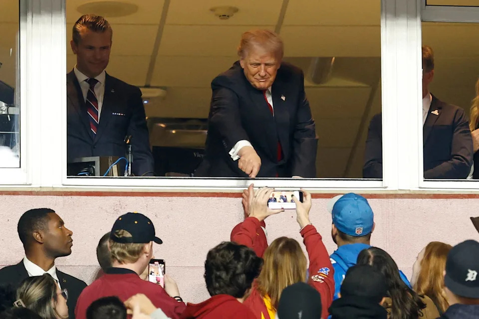 Trump is an avid football fan and attended a Washington Commanders game earlier this month, becoming the first sitting president to attend a regular-season NFL game since Jimmy Carter in 1978 (IMAGN IMAGES via Reuters Connect)