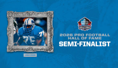 Detroit Lions Legend Lomas Brown named a Pro Football Hall of Fame semi-finalist