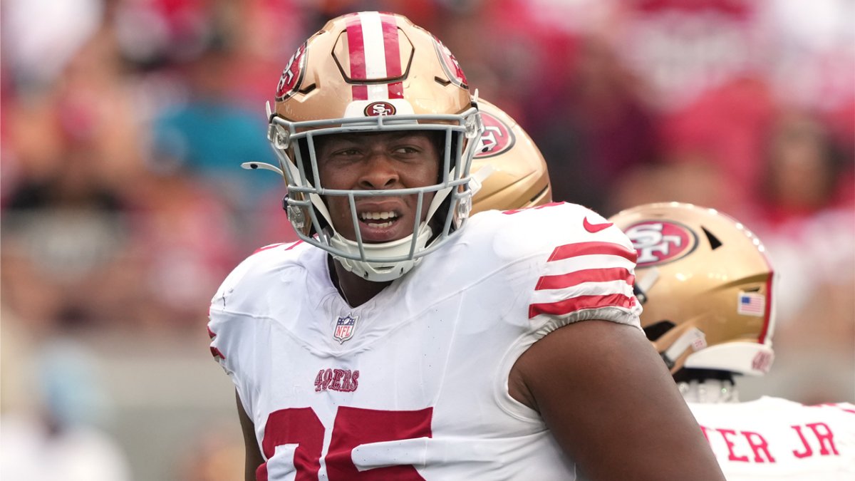 New 49ers DL Keion White limited at practice; Alfred Collins sits – NBC Sports Bay Area & California