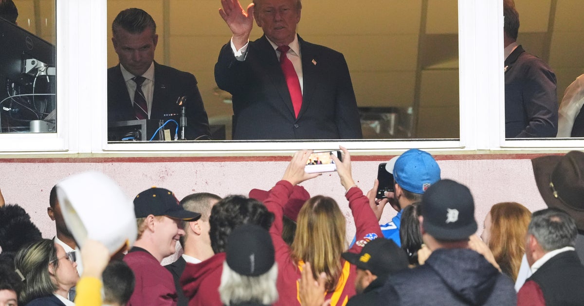 Trump becomes first sitting president to attend regular season NFL game in nearly 50 years