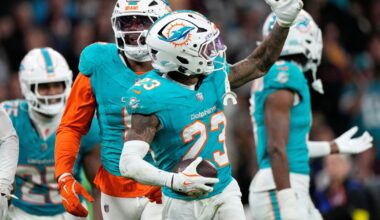 After offseason uncertainty, Jack Jones comes through again for Miami Dolphins with key OT interception against Washington Commanders in Spain game