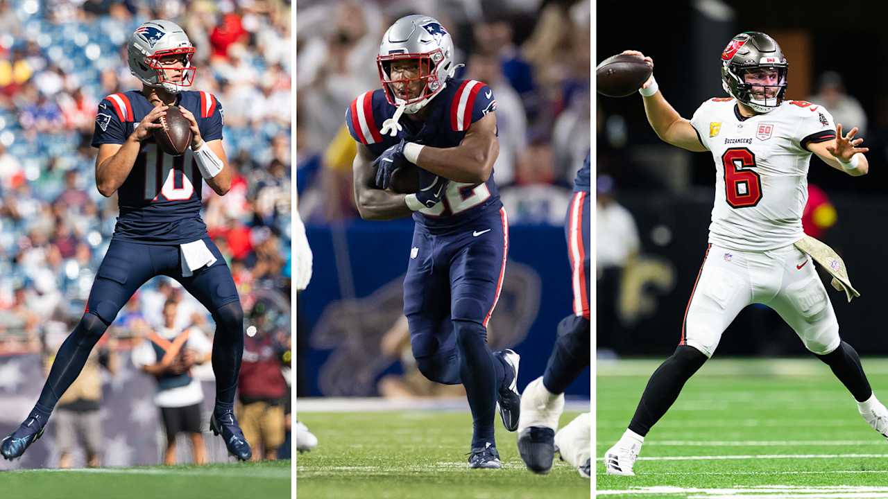 MVP Showdown Between Drake Maye and Baker Mayfield Headlines Clash of Division Leaders