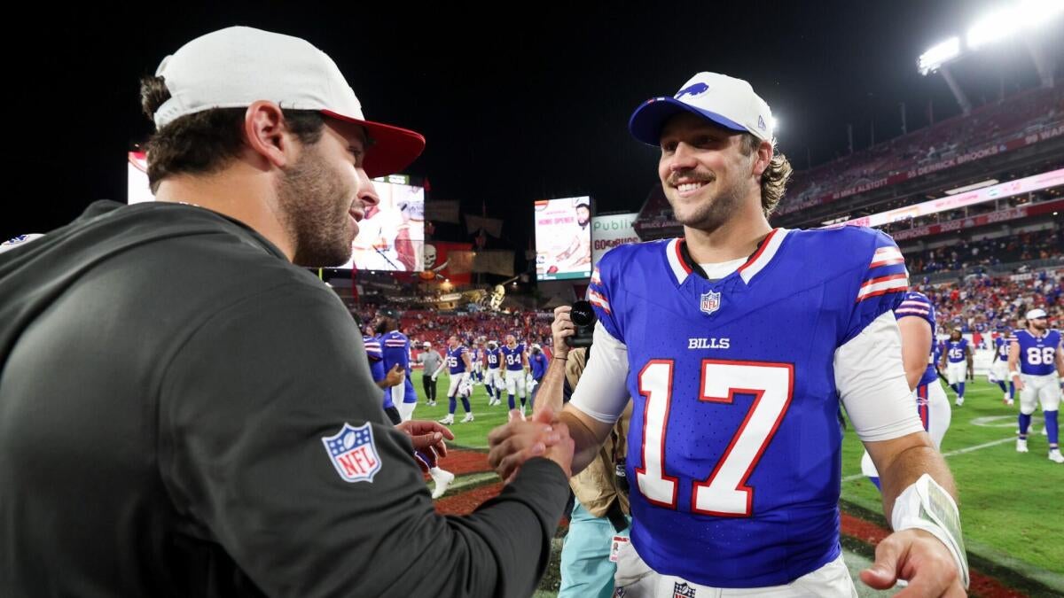 Bills' Josh Allen, Buccaneers' Baker Mayfield mock each other ahead of matchup