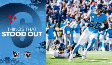 Six Things That Stood Out for the Titans in Sunday's Loss to the Texans