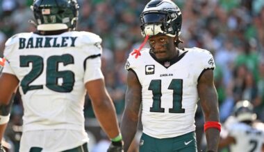 A.J. Brown throws subtle shade at Saquon Barkley as Eagles' drama continues
