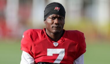 Bucky Irving on the practice field