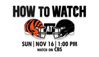 How to Watch Bengals Steelers Week 11