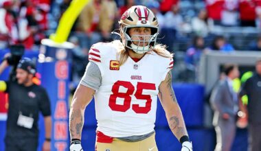 49ers Notebook: MetLife turf strikes again; Clelin Ferrell returns with a heavy heart; George Kittle, KPop Demon Hunters fan?