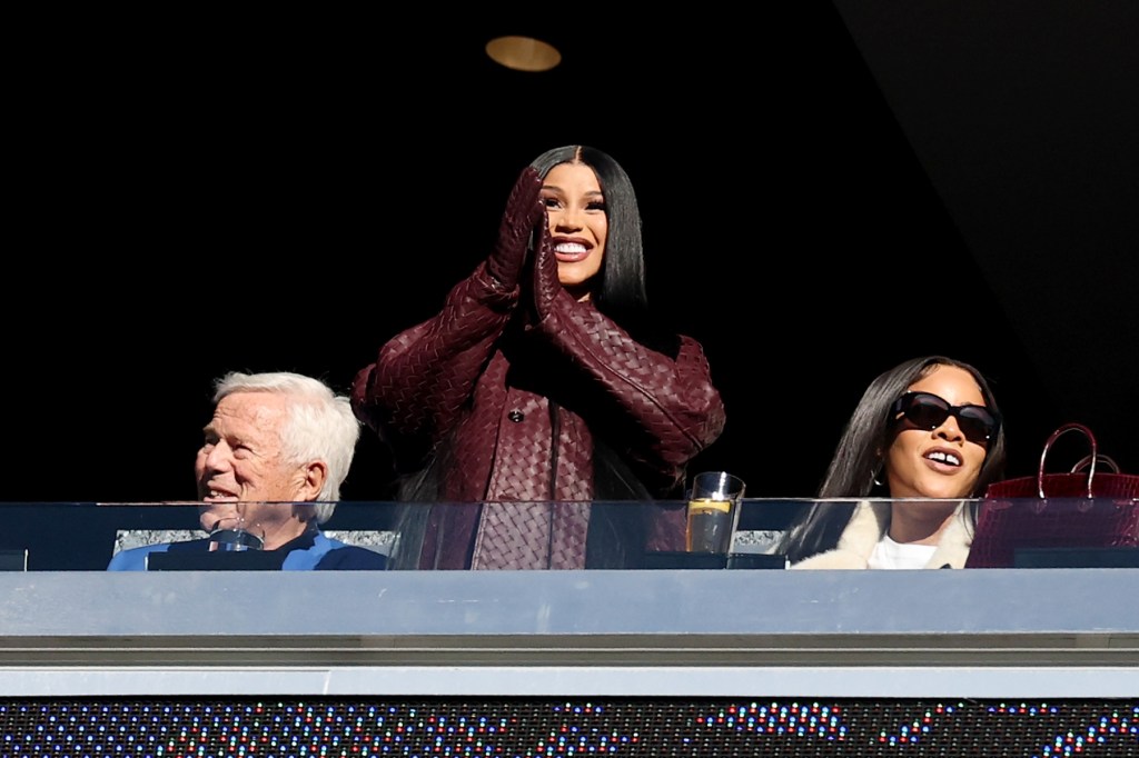 Cardi B Cheers On Stefon Diggs at Patriots-Falcons Game