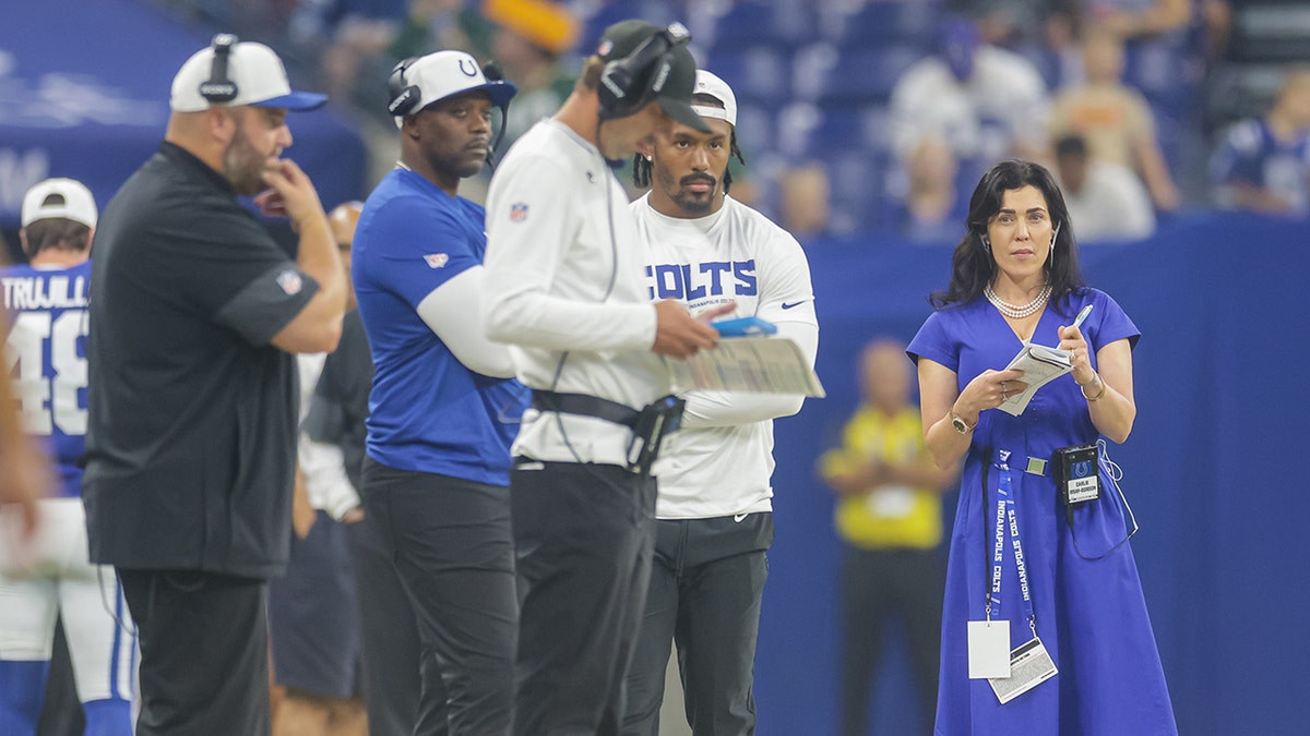 Carlie Irsay-Gordon on the Colts sideline