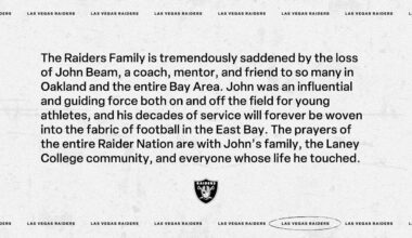 Raiders mourn the passing John Beam