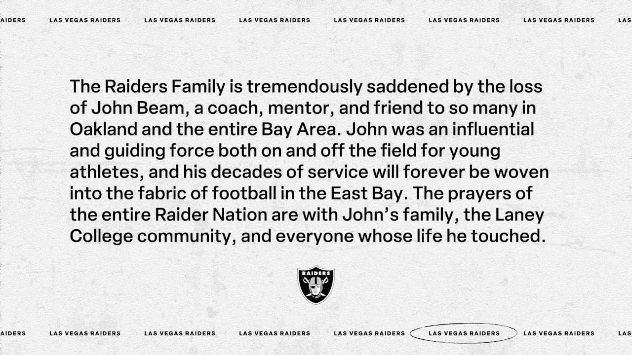 Raiders mourn the passing John Beam