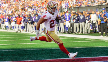 Christian McCaffrey makes history; Patriots roll on the ground