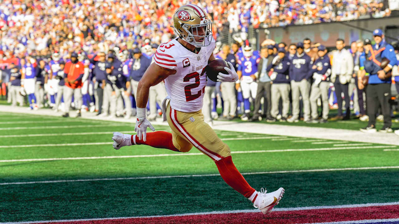 Christian McCaffrey makes history; Patriots roll on the ground