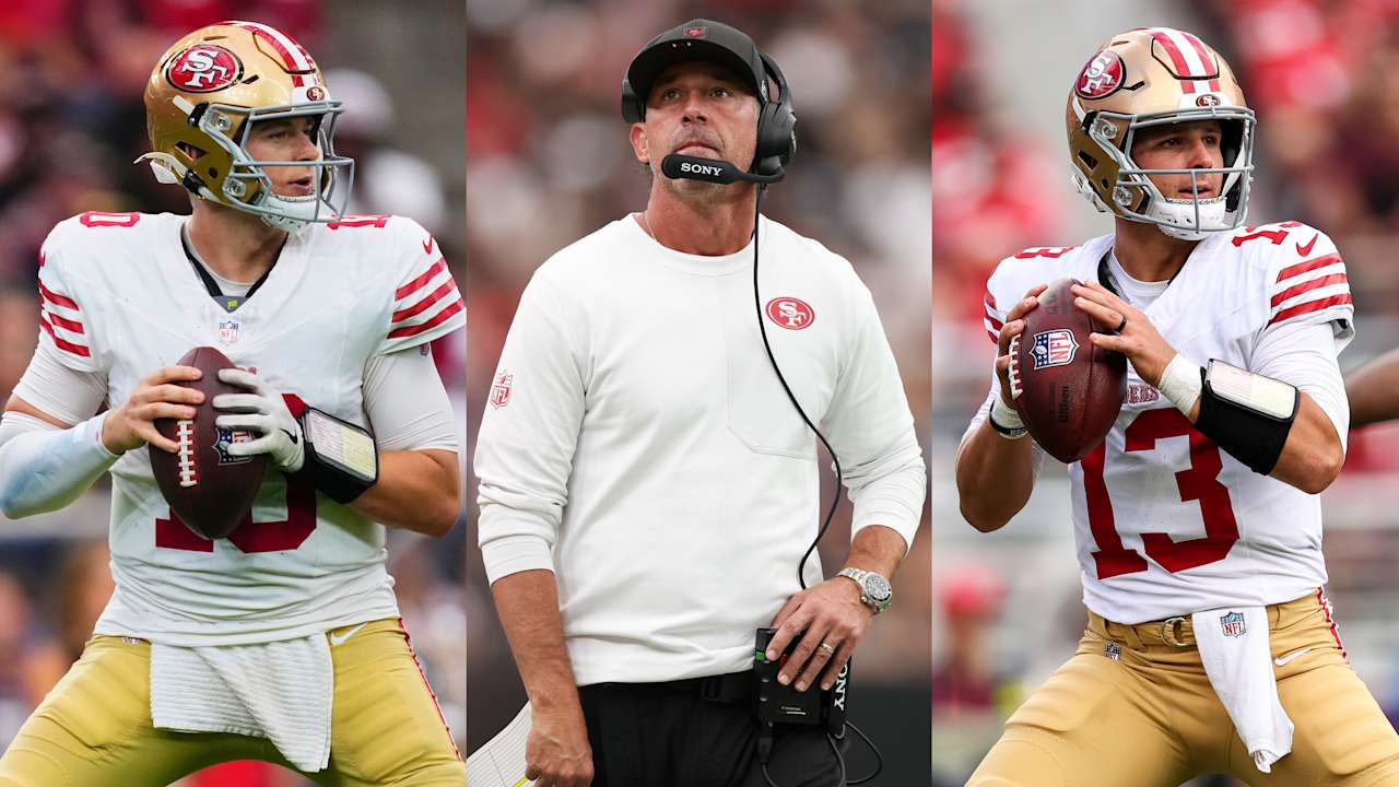 Niners' Kyle Shanahan rejects talk of playing Mac Jones over healthy Brock Purdy: 'Not a hard decision'